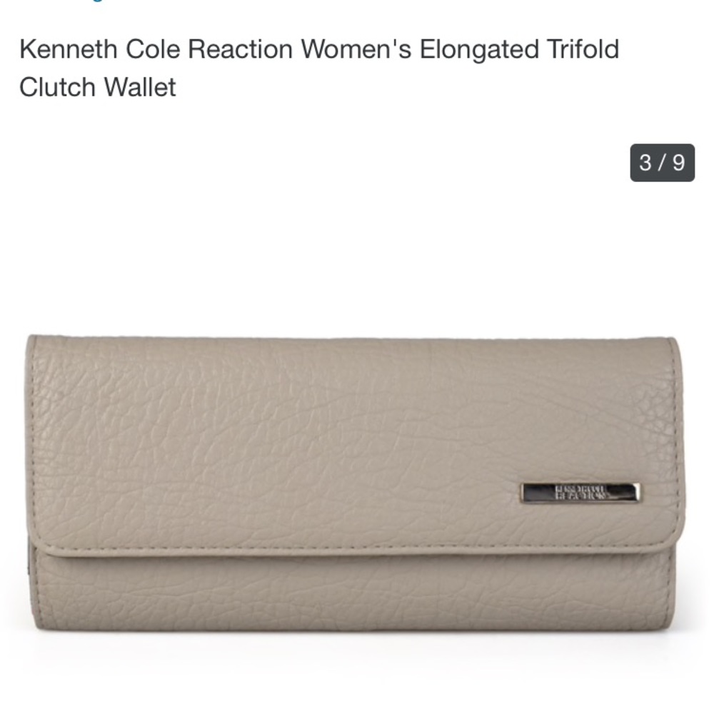 NWOT Kenneth Cole Reaction Taupe Wallet Clutch